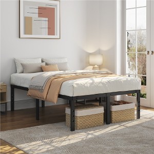 Yaheetech Metal Platform Bed Frame with Heavy Duty Steel Slat Support and Underbed Storage Space - 1 of 4