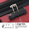 FONTOI 28 Inch Checked Luggage Expandable Hardshell Luggage Lightweight Durable Travel Large Suitcase with Wheels, Red 29.5"* 18.5"*11.6" - 4 of 4