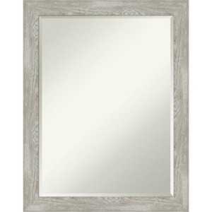 Amanti Art Dove Greywash Narrow Petite Bevel Bathroom Wall Mirror 27.5 x 21.5 in. - 1 of 4