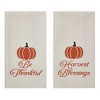 Harvest Blessings Pumpkin Tea Towel Set of 2 19x28 - 3 of 4