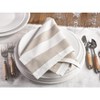 Saro Lifestyle Classic Striped Napkin, 20" Square, Taupe (Set of 4) - image 3 of 4