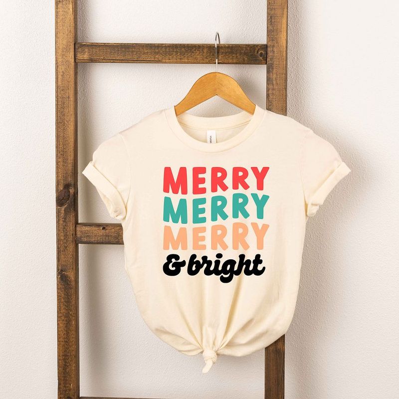 The Juniper Shop Merry And Bright Stacked Toddler Short Sleeve Tee, 1 of 3