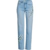 Lands' End Women's Petite Soft Denim Mid Rise Relaxed Straight Leg Jeans - 3 of 4