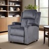 Bonrcea Modern Recliner Chair Padded Seat Velvet for Living Room Single Sofa Recliner Seat Club Chair Home Theater Seating - 4 of 4