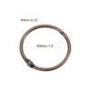 Unique Bargains Carbon Steel Loose Leaf Binder Snap Shower Curtain Rings 6 Pcs - 2 of 4