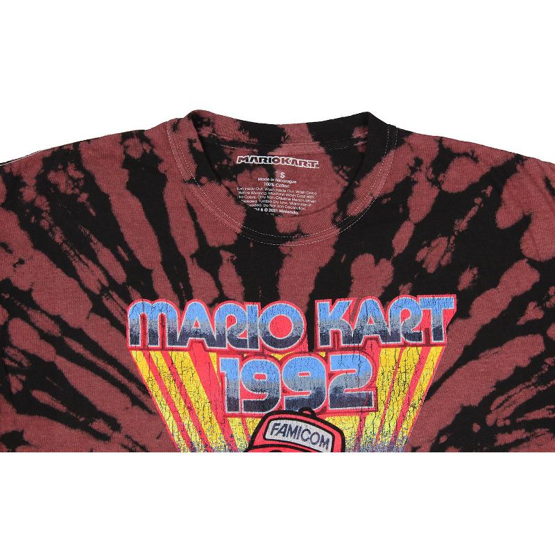 Super Mario Men's Distressed Mario Kart Racing 1992 Tie Dye T-Shirt, 3 of 5