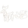 Outsunny 35" Christmas Reindeer and Sleigh with LED Motif Warm White Lighting, Indoor Outdoor Steel Frame Yard Decoration - 4 of 4