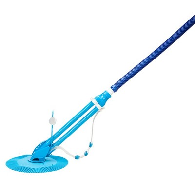 Automatic Swimming Pool Cleaner Set Cleaning Machine+10 Hose Floor Pool Debris Cleaning Accessories Blue
