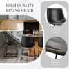 Wooakway Armless Industrial Faux Leather Barstools with Metal Legs and Footrest, Dining Chairs for Home Office Kitchen Island - 4 of 4
