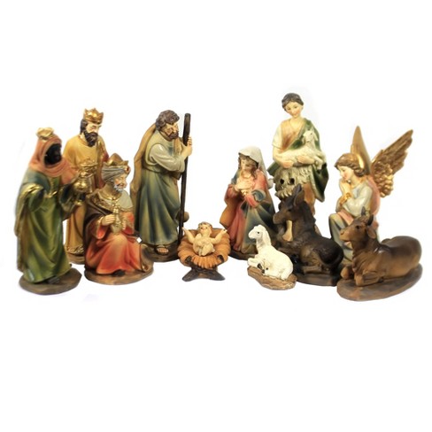 Christmas Nativity W/ Kings & Shepherd - Set Of 12 Nativity