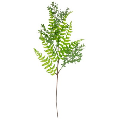 Northlight Mixed Leaves Artificial Spray - 28"  - Green
