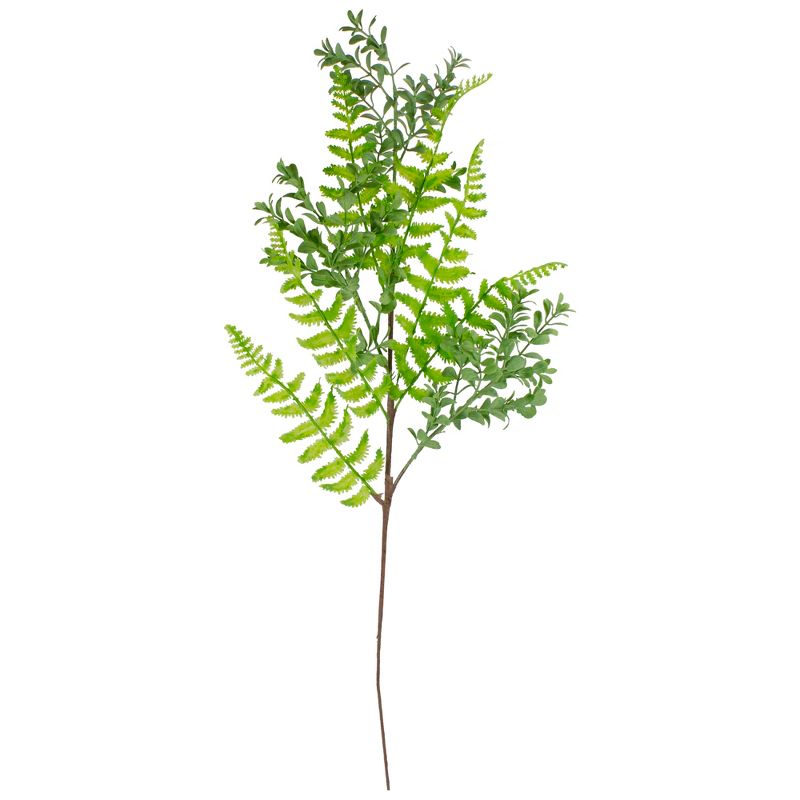 Green Plastic Artificial Leafy Spray for Outdoor Decor, 28"