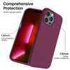 BONGEEK Shockproof Liquid Silicone Designed for iPhone 13 Pro Max , Gel Rubber Comprehensive Protection Anti-Shock Drop Protection -Red - 4 of 4
