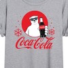 Women's - Coca-Cola - Polar Bear Circle With Snowflakes Oversized Graphic T-Shirt - 2 of 4