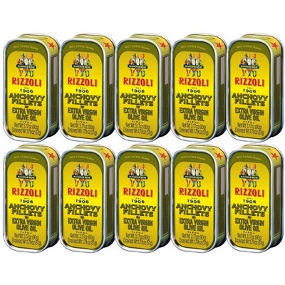Rizzoli Anchovy Fillets in Extra Virgin Olive Oil - Case of 10/3.17 oz