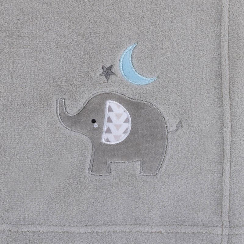 NoJo Elephant Stroll Super Soft Baby Blanket - Gray, 3 of 4