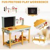 Wooden Tool Bench,Pretend Play Toys Workbench for Kids,Workshop with Building Tools Sets,Construction Toys Educational Gift for Toddlers Age 3-5 - 3 of 4