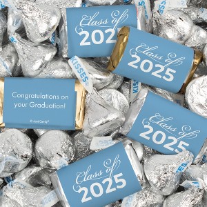 Graduation Candy Party Favors Hershey's Miniatures and Silver Kisses by Just Candy - 1 of 4