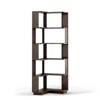 SEVOBAL Decorative Bookshelf 6 Tier Freestanding L-Shaped Corner Bookshelf Display Shelf Open Storage Rack Organizer, Brown, 21.65"*21.65"*64.57" - 3 of 4