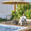 Yaheetech Set of 2 Outdoor Foldable Dining Chairs with Backrest and Armrests - 2 of 4