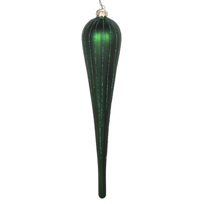 Vickerman Matte Glitter Drop Christmas Ornament