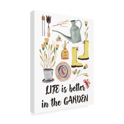 Life is Better in the Garden Outdoor Canvas Print