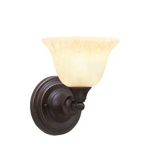 Toltec Lighting Any 1 - Light Sconce in  Dark Granite with 7" Italian Marble Shade - 1 of 1