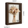 Americanflat 8x10 Shadow Box Frame in Walnut with Soft Linen Back - Composite Wood with Polished Glass for Wall and Tabletop - 2 of 4