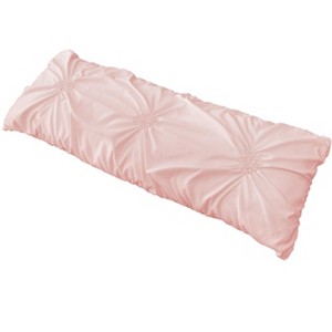 Sweet Jojo Designs Girl Body Pillow Cover (Pillow Not Included) 54in.x20in. Harper Solid Blush Pink - 1 of 4