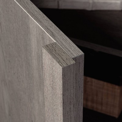 Mystic Oak TV Stand with Adjustable Shelves and Cabinet