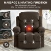 Swivel Recliner Chair with Massage & Heat, Velvet Upholstery & USB Port, Perfect for Living Room -3irtyhousy - 2 of 4