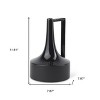 HomeRoots 12" Black Ceramic Jug Vase - 3 of 4