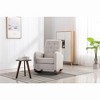 CAVINAS Polyester Glider Rocking Chair with High Backrest,Cozy Upholstered Rocking Chairs,Nursery Accent Chair for Bedroom - 2 of 4