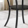 Sapphtopaz Round Dining Table Kitchen Table Indoor Wood Dining Round Table with Metal Legs - 3 of 4