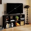 FURNIinspire Decorative Bookshelf 8 Cube Storage Organizer, Open Book Shelf Display Bookcase with Removable Back Panels, Black, 11.6"*23.2"*47.7" - 2 of 4