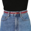 Allegra K Women's Skinny Embossed Faux Leather Alloy Pin Buckle Jeans Dresses Pants Belt - 4 of 4