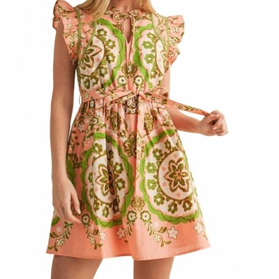 Women's Printed Flutter Sleeve Mini Dress - &merci