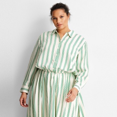 Women's Long Sleeve Collared Button-Down Shirt - Future Collective