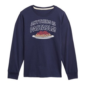 Boys' - Instant Message - Anything Is Pastable Long Sleeve Graphic T-Shirt - 1 of 4