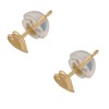 Tiara Kid's Heart Stud Earrings in 14K Yellow Gold - 3 of 3