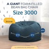 Ultimate Sack 3ft Bean Bag Chair, Oversized Comfortable Indoor Floor Lounger, Giant Foam-Filled Furniture for Relaxing, Cloud Suede - 3 of 4