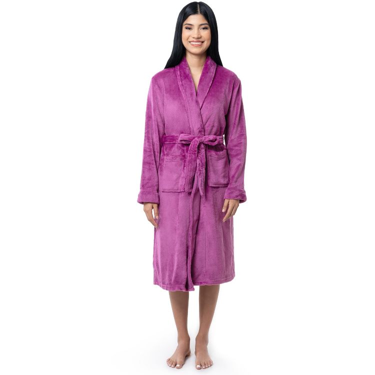 Fruit of the Loom Women's Soft Pajama Fleece Robe, Sizes XS/S-3X, 1 of 4