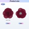 Unique Bargains Silk Alloy Created Camellia Flower Lapel Pin for Men Suit 2 x 1.3 inch 16 Pcs - 3 of 4