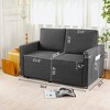 SKRAN Retractable 3 Seater Sofa, Easy To Assemble, Suitable For Living Rooms, Apartments And Flexible Sofas For Small Spaces,  Dark Gray Linen - 4 of 4