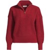 Lands' End Women's Fuzzy Wedged Quarter Zip Sweater - 3 of 4