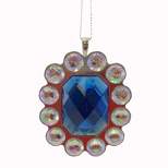 Holiday Ornament Sapphire Royal Wedding Ornament  -  3 Inches -  Christmas Jim Marvin  -  T7348  -  Glass  -  Blue