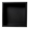 ALFI 12 x 12 Black Matte Stainless Steel Square Single Shelf Bath Shower Niche - 2 of 4