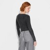 Women's Long Sleeve Ribbed Boat Neck Top - Wild Fable™ - 3 of 4