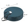 Wreath Storage Bag- 36 Round- Protect Holiday, Easter, Fall & Christmas Artificial Wreaths & Garland-Green Canvas Tote with Handles by Tiny Tim Totes - 4 of 4