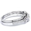 Pompeii3 1.00CT 3-Stone Diamond Engagement Wedding Ring Set 10K White Gold - 2 of 4